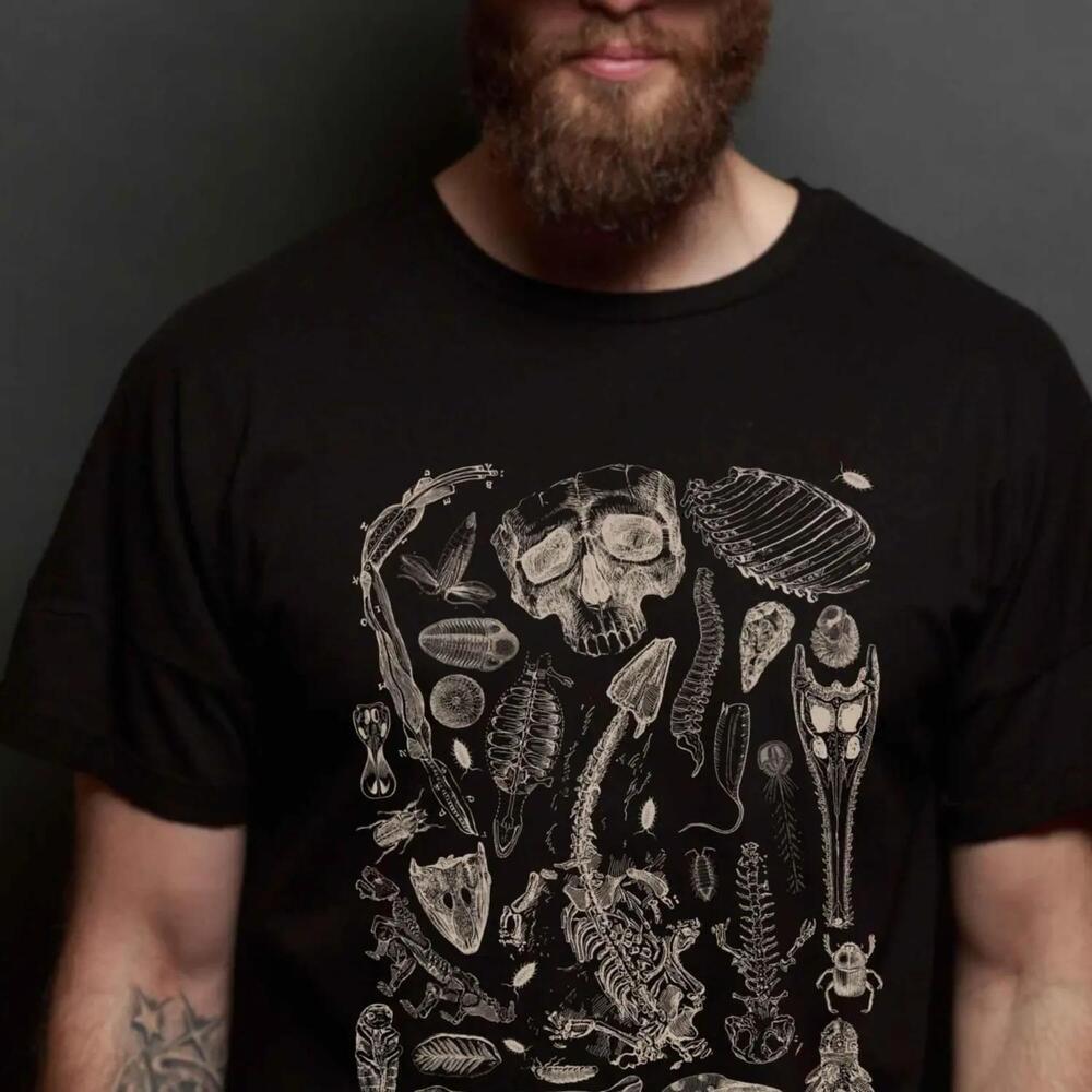 Animal Skull Graphic Tee Anatomy Skeleton T-Shirt, Osteology Gift